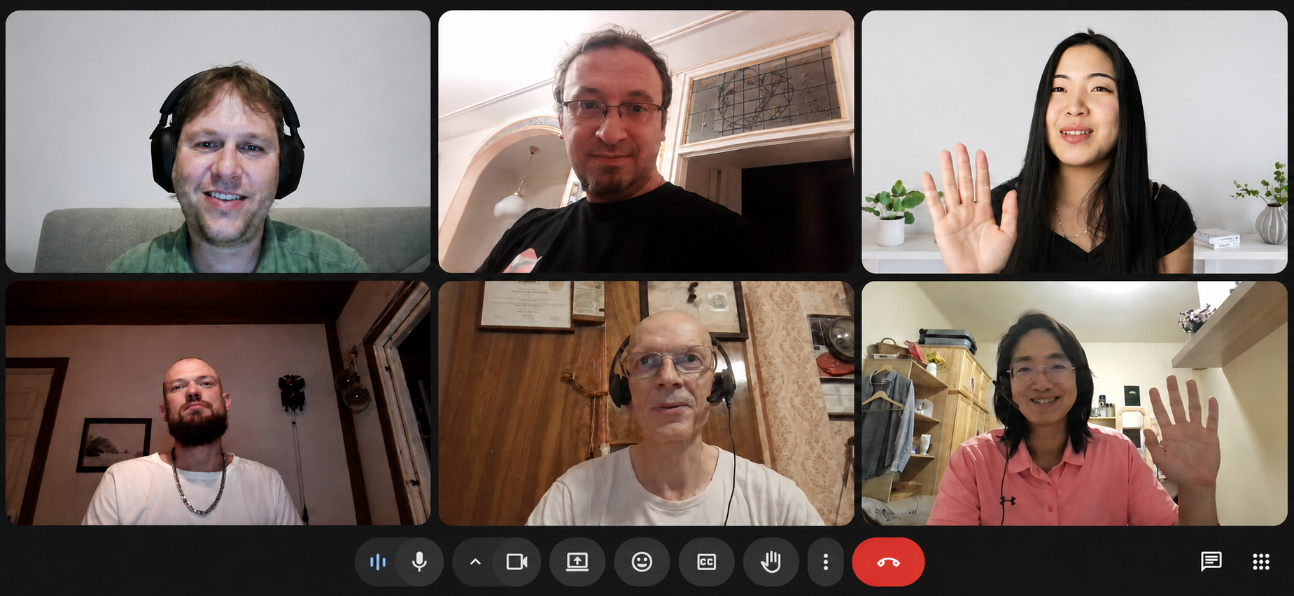 Members in a live language session